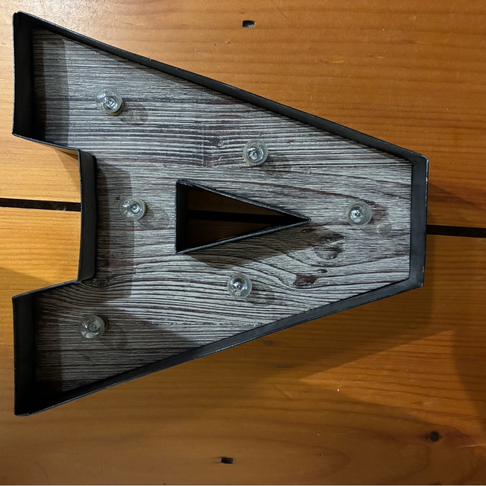 Rustic Gray Wall Letter Decor